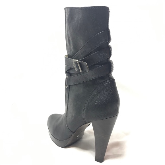 FRYE Harlow Multi Strap Boots Heel Platform - Picture 6 of 10
